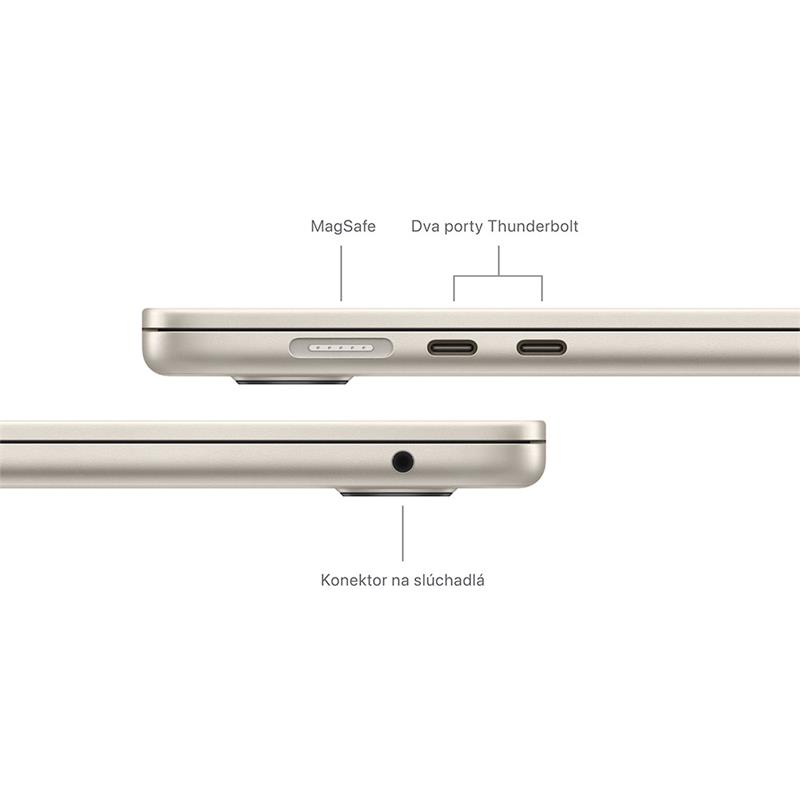 MacBook Air 15" Apple M3 8C CPU 10C GPU 8GB 512GB Hviezdny biely SK