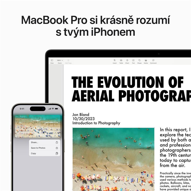 MacBook Pro 14" Apple M3 8core CPU 10core GPU 16GB 1TB Vesmírně šedý CZ