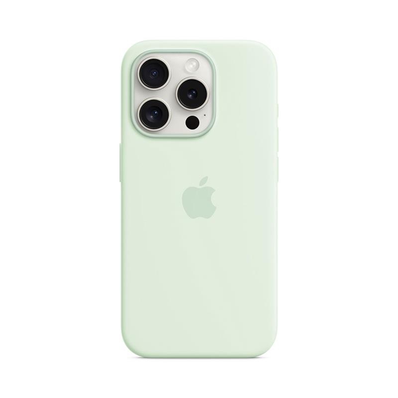 iPhone 15 Pro Silicone Case with MagSafe - Soft Mint