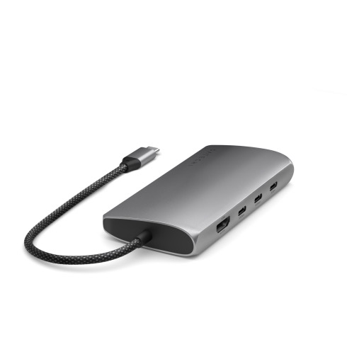 Satechi USB-C Multiport adaptér 8K with Ethernet V3 - Space Gray