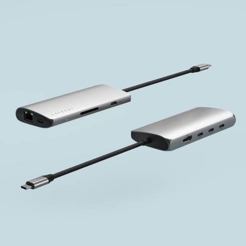 Satechi USB-C Multiport adaptér 8K with Ethernet V3 - Space Gray