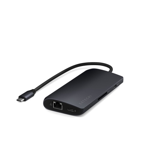 Satechi USB-C Multiport adaptér 8K with Ethernet V3 - Midnight