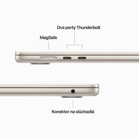 MacBook Air 15" Apple M2 8C CPU 10C GPU 8GB 256GB Hviezdny biely SK *Vystavený*