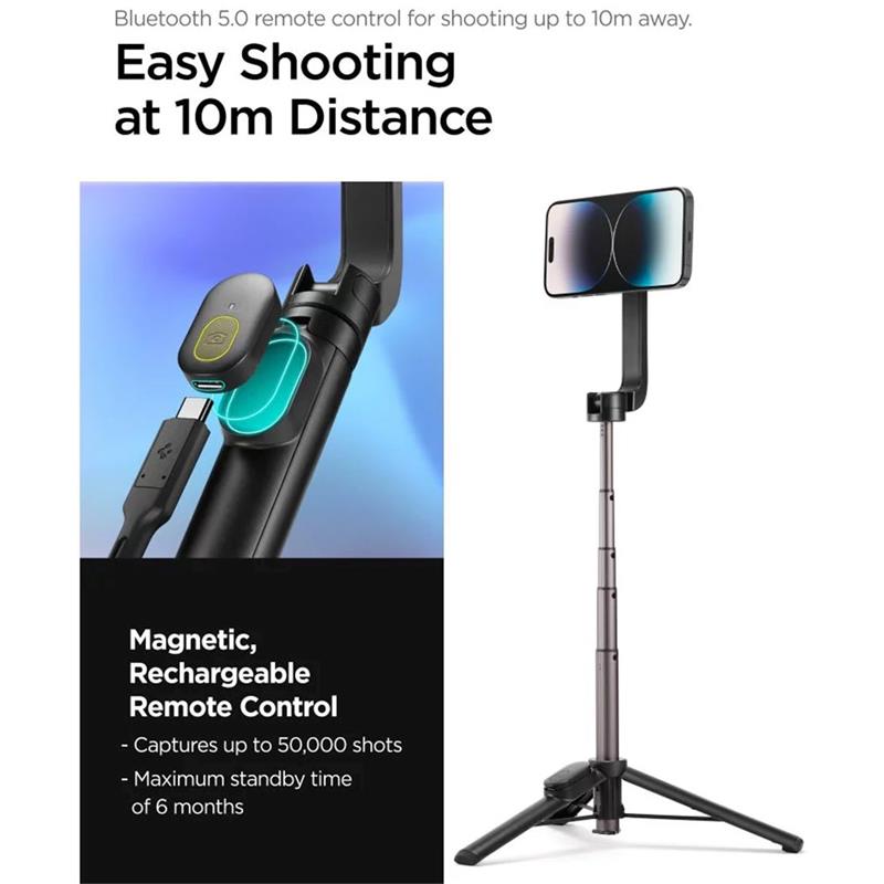 Spigen Selfie Stick Tripod Magsafe S570W - Black