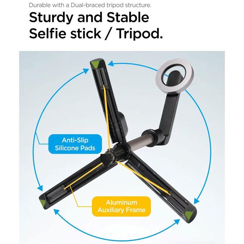 Spigen Selfie Stick Tripod Magsafe S570W - Black