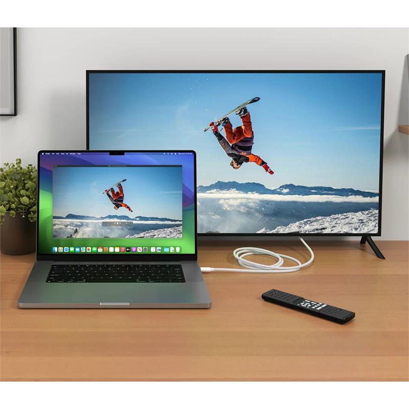 Hyper HyperJuice USB-C to HDMI 4K60Hz Cable 2.5m - White