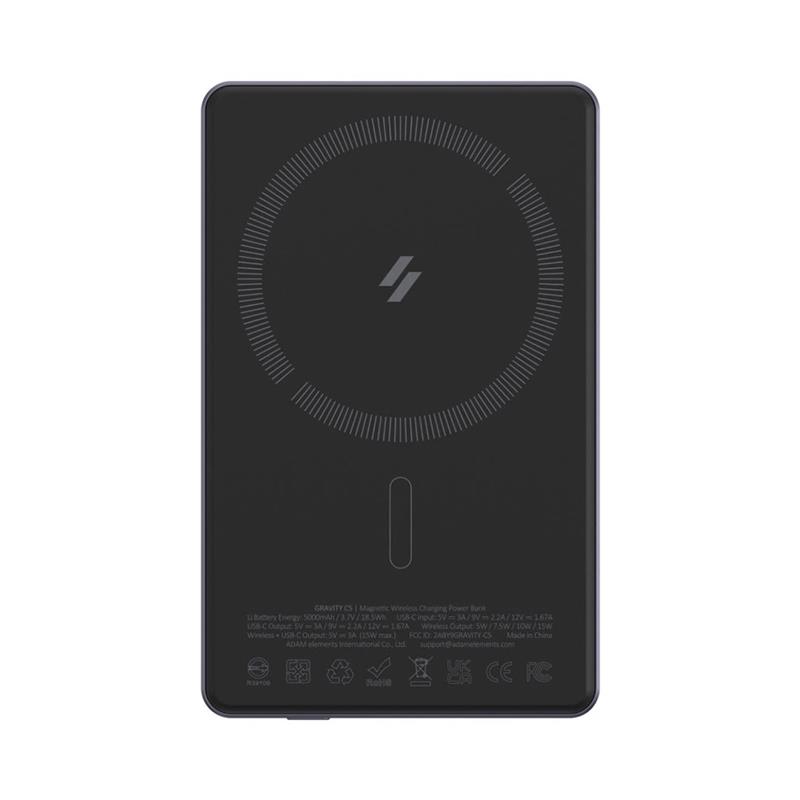 Adam Elements Magnetic Wireless Powerbank Gravity C5 5.000 mAh - Purple