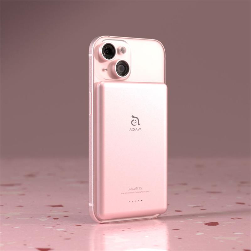 Adam Elements Magnetic Wireless Powerbank Gravity C5 5.000 mAh - Pink