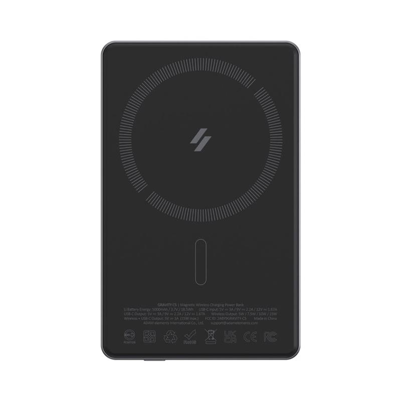 Adam Elements Magnetic Wireless Powerbank Gravity C5 5.000 mAh - Gray