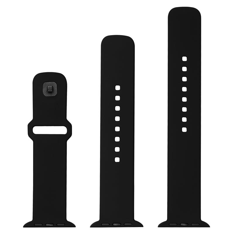 FIXED Silicone Sporty Strap pro Apple Watch 45/44/42 mm, černý
