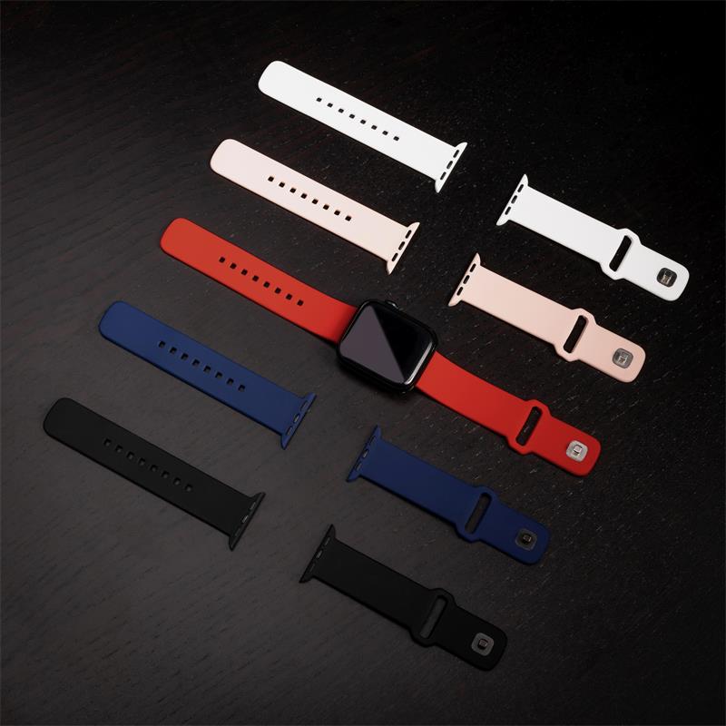 FIXED Silicone Sporty Strap pro Apple Watch 45/44/42 mm, modrý