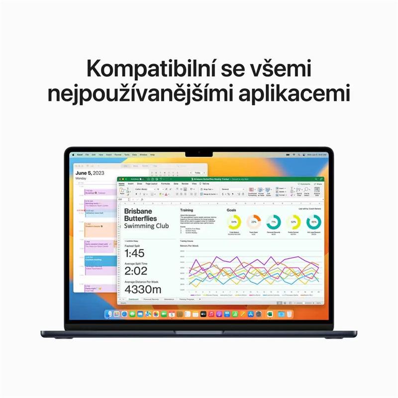 MacBook Air 15" Apple M2 8core CPU 10core GPU 8GB 512GB Vesmírně Šedý CZ *rozbaleno*