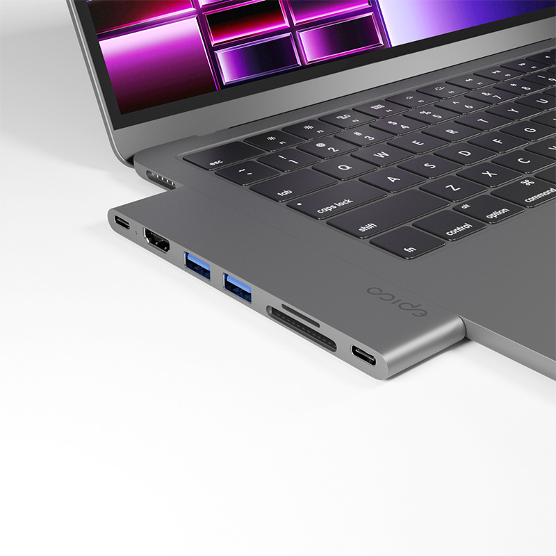 Epico Type-C Hub Pro 8K 7v1 - Vesmírně šedá
