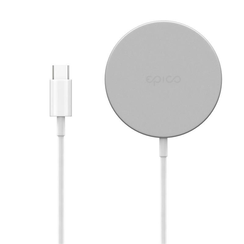 iStores by EPICO FAST MAGNETIC WIRELESS CHARGER - silver *Rozbalený*