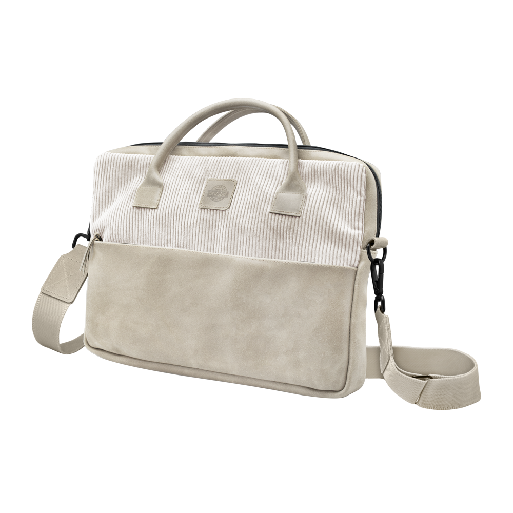 RED ANT FRAME Ochranná kožená taška na MacBook do 14" starlight s popruhom