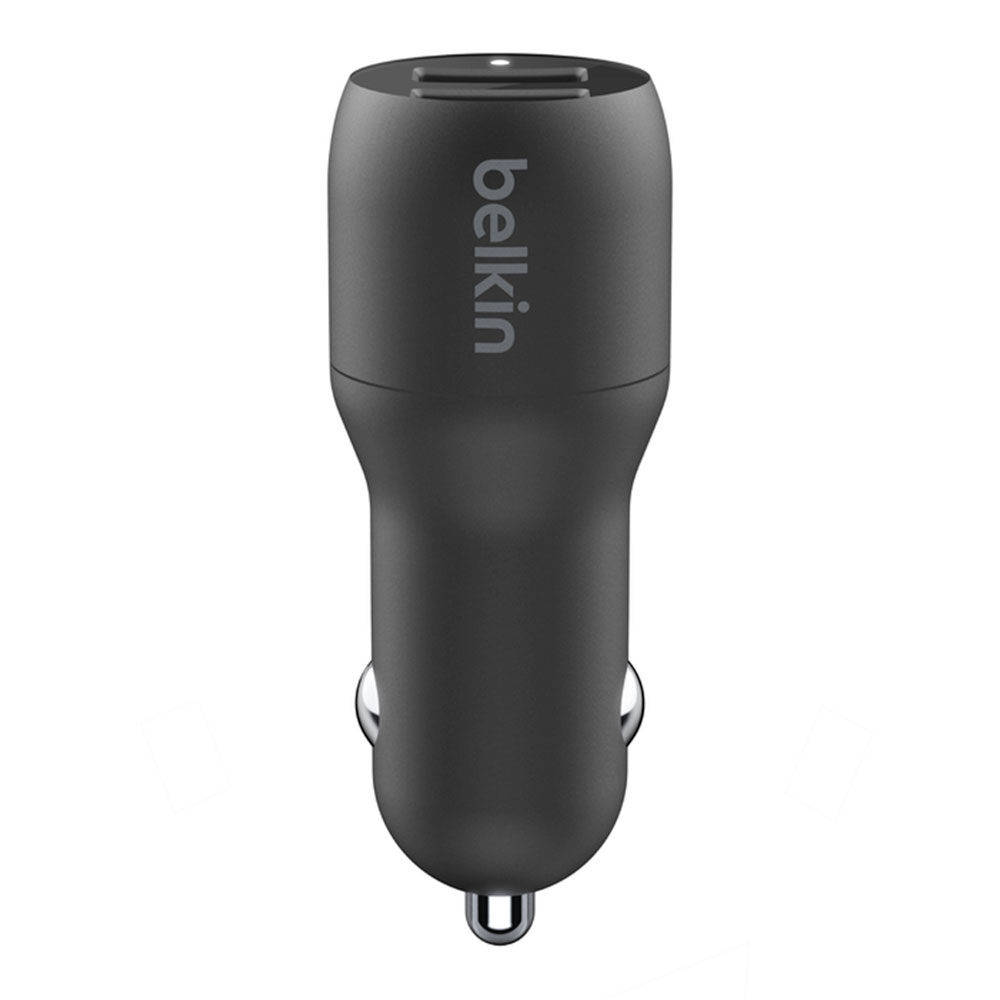 Belkin Boost Charge Dual USB Car Charger 24W + USB-A to USB-C Cable 1m - Black