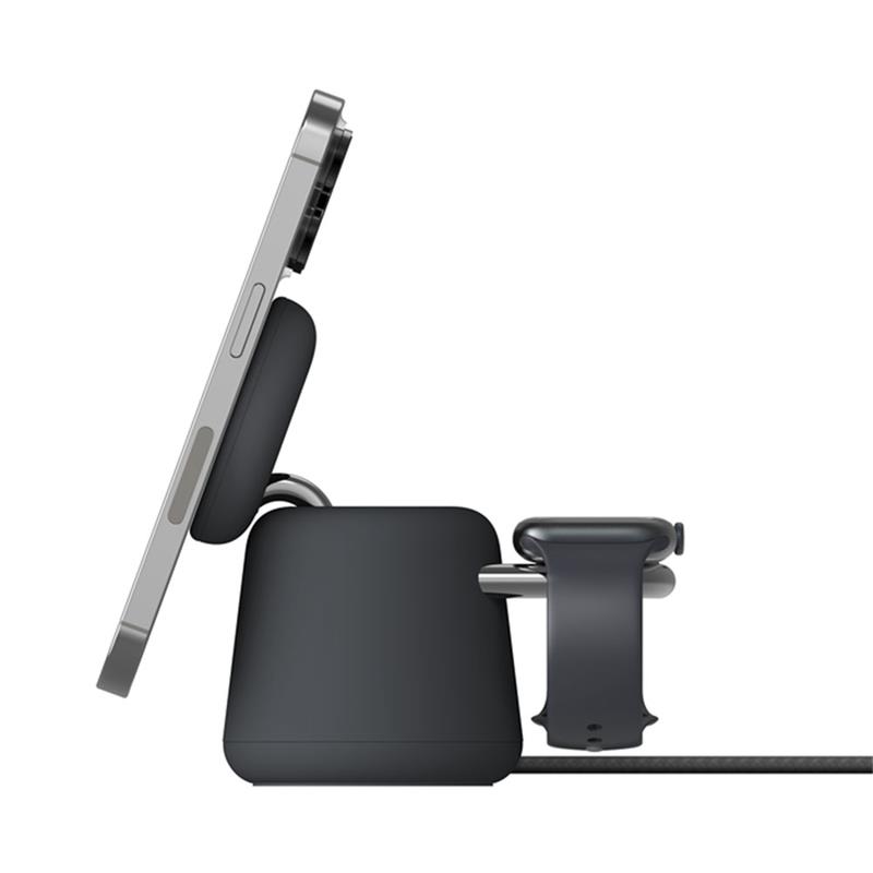 Belkin Boost Charge Pro 2-in-1 Wireless Charging Dock with Magsafe 15W - Charcoal