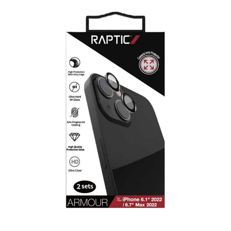 Raptic Camera Lens Shield Armour pre iPhone 14/14 Plus - Black