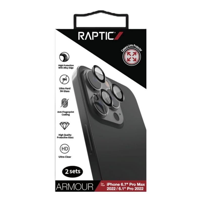 Raptic Camera Lens Shield Armour pre iPhone 14 Pro/14 Pro Max - Black