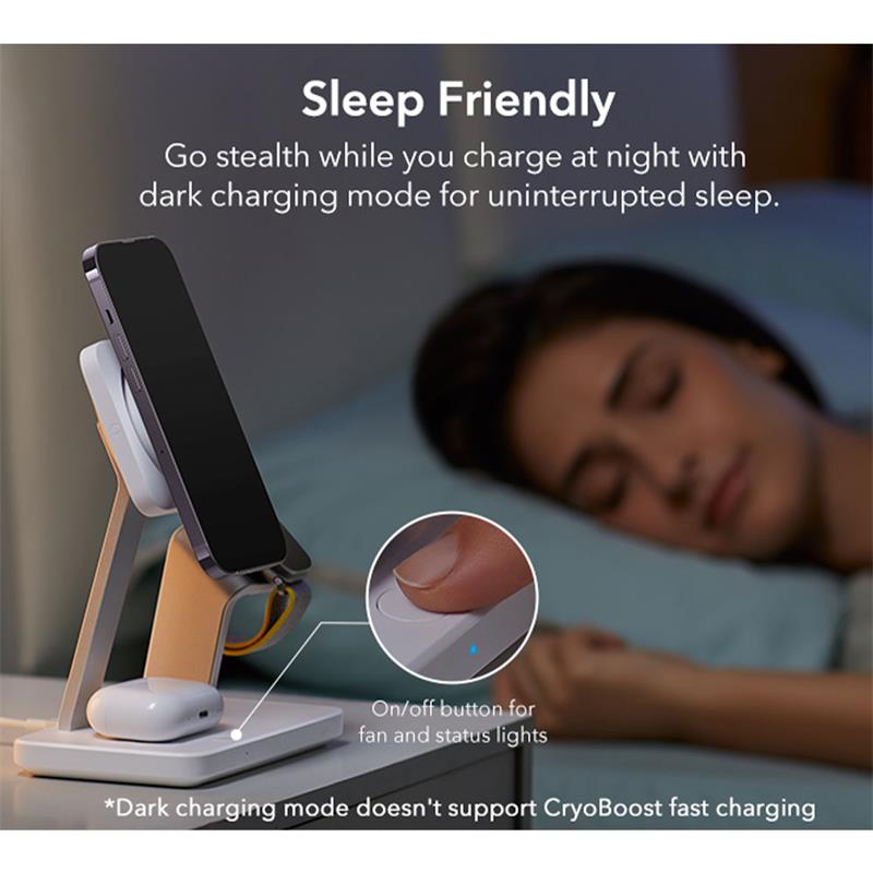 ESR 25W 3-in-1 Wireless Charger with MagSafe + CryoBoost - White