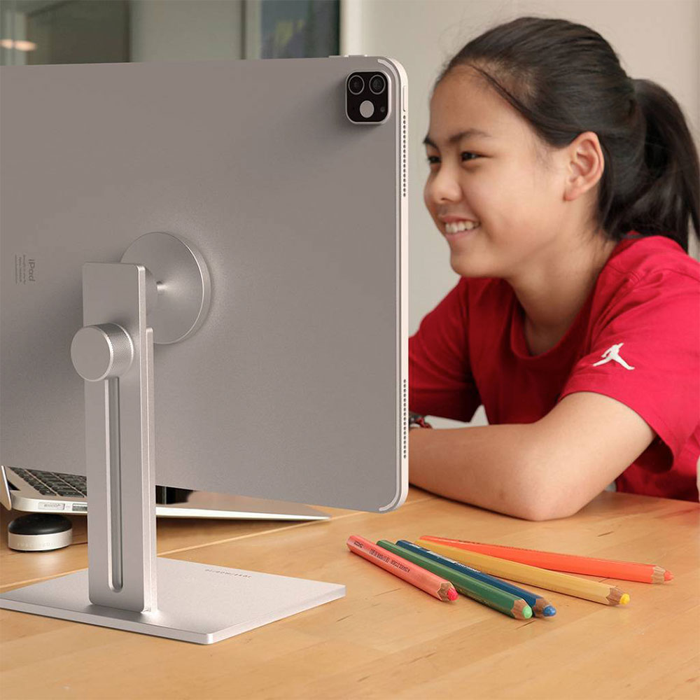 Just Mobile stojan AluDisc Max Tablet Stand - Silver Aluminium