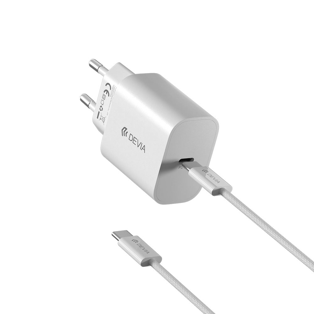 Devia sieťová nabíjačka Smart Series PD 30W with USB-C Cable - White