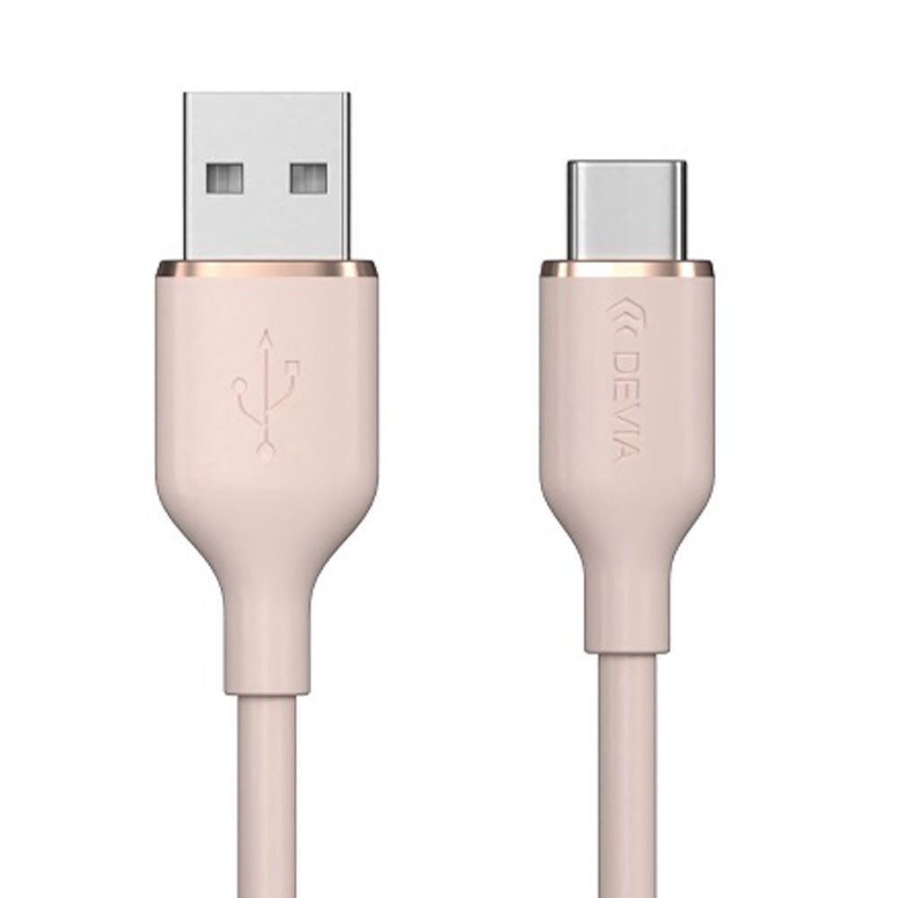 Devia kábel USB-A to USB-C Jelly Series Silicone Cable 1.2m - Pink