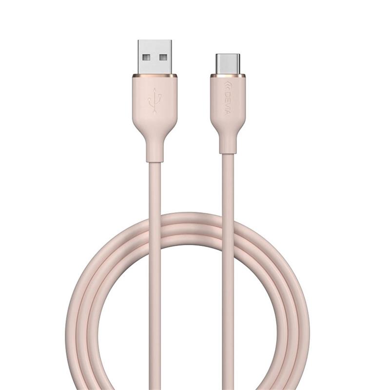 Devia kábel USB-A to USB-C Jelly Series Silicone Cable 1.2m - Pink