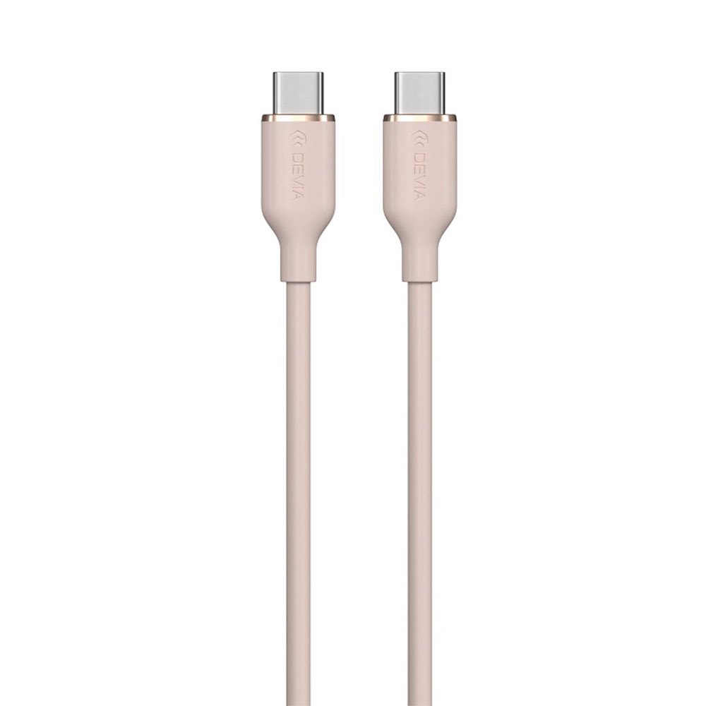Devia kábel USB-C to USB-C Jelly Series Silicone Cable 1.2m - Pink
