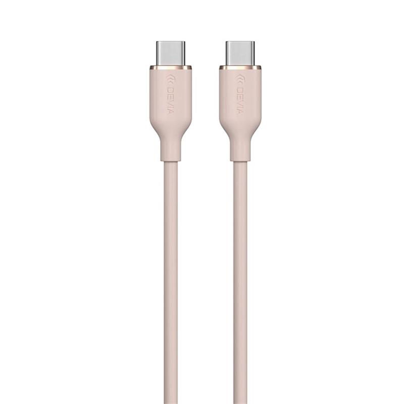 Devia kábel USB-C to USB-C Jelly Series Silicone Cable 1.2m - Pink