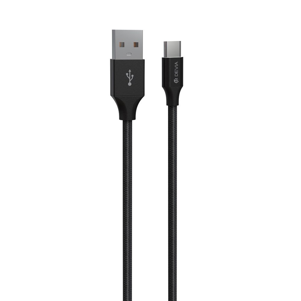 Devia kábel USB-A to USB-C Gracious Woven Cable 1m - Black
