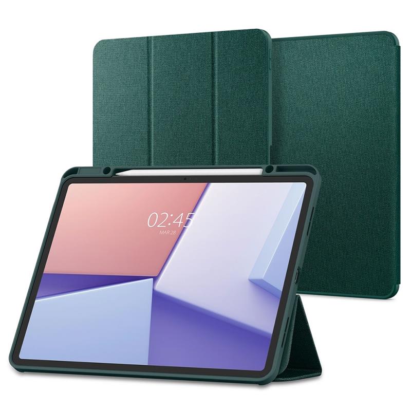 Spigen pouzdro Urban Fit pro iPad Air 13" (M2/M3/M4) - Midnight Green