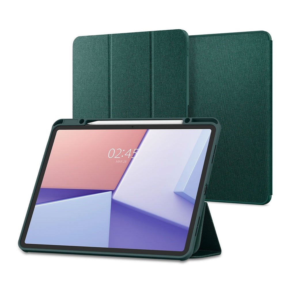 Spigen pouzdro Urban Fit pro iPad Air 11" (M2/M3/M4)/ iPad Pro 11" (2018-2022)/ iPad Air 10,9" (2020-2022) - Midnight Green