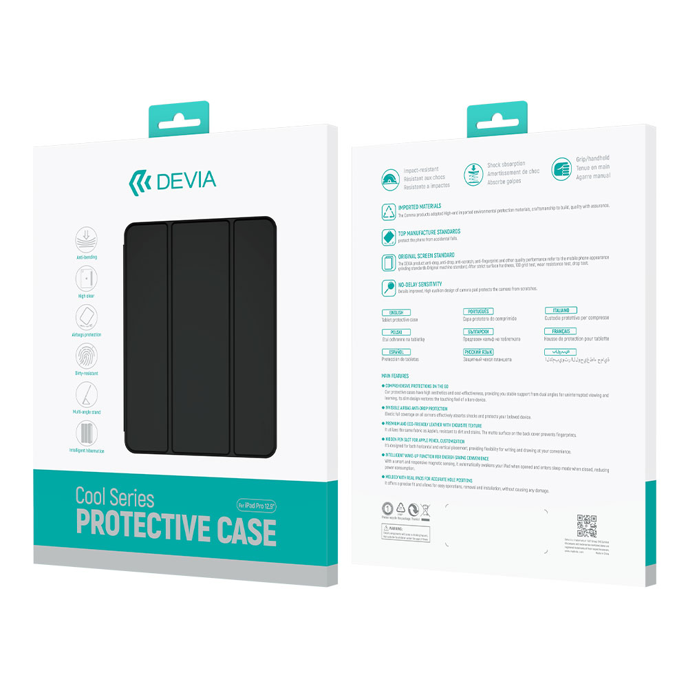 Devia puzdro Cool Series Protective Case pre iPad 10.2" 2019/2020/2021 - Black