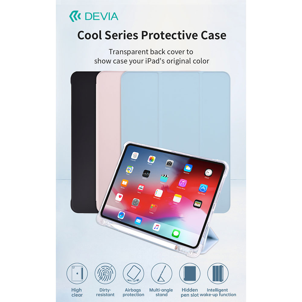 Devia puzdro Cool Series Protective Case pre iPad 10.2" 2019/2020/2021 - Blue