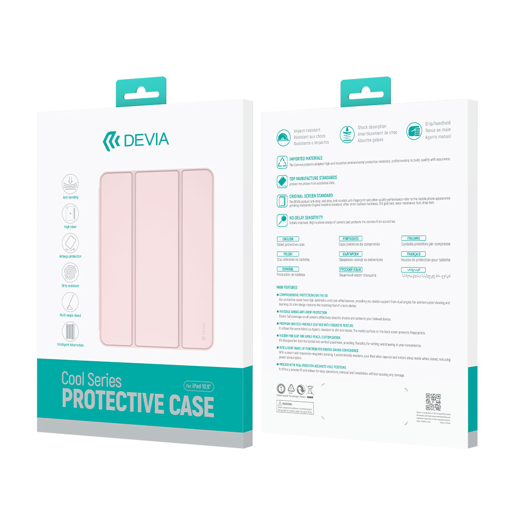 Devia puzdro Cool Series Protective Case pre iPad 10.2" 2019/2020/2021 - Pink