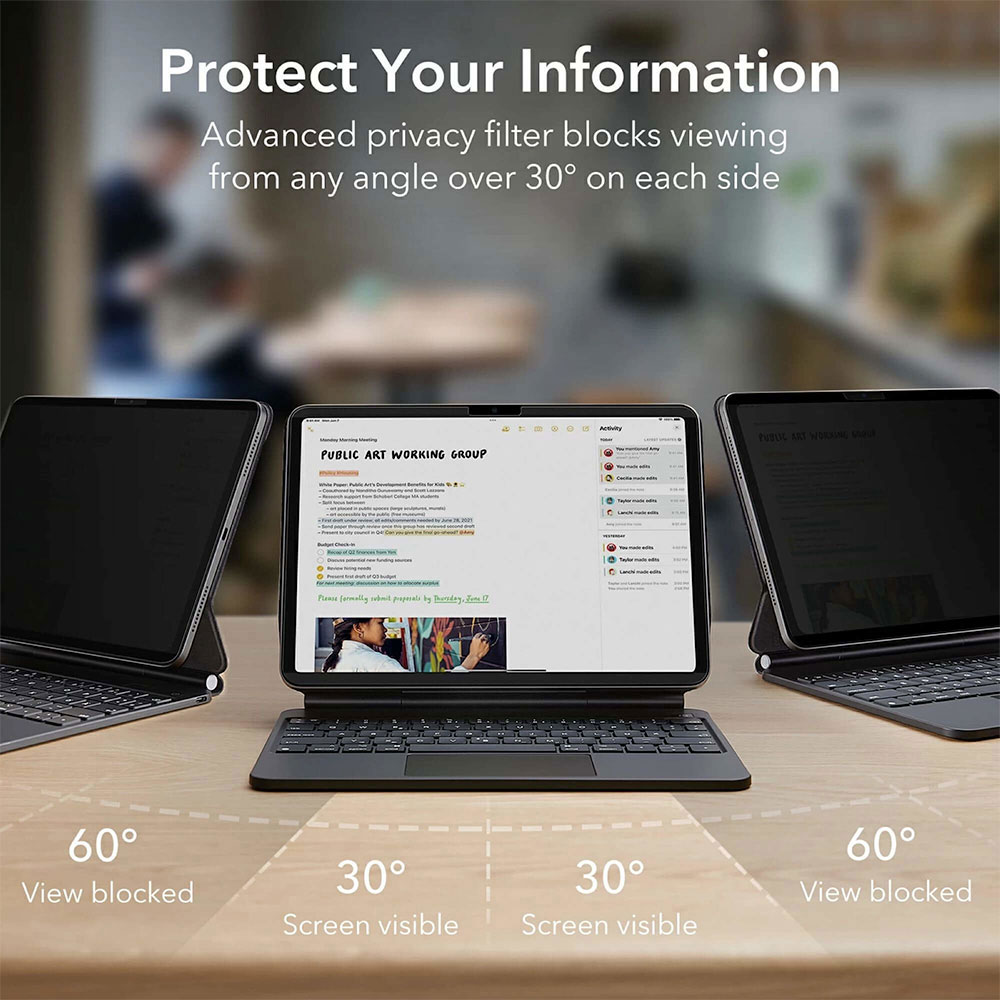 ESR Magnetic Privacy Screen Protector pre iPad Pro 11" M4/M5 2024/2025