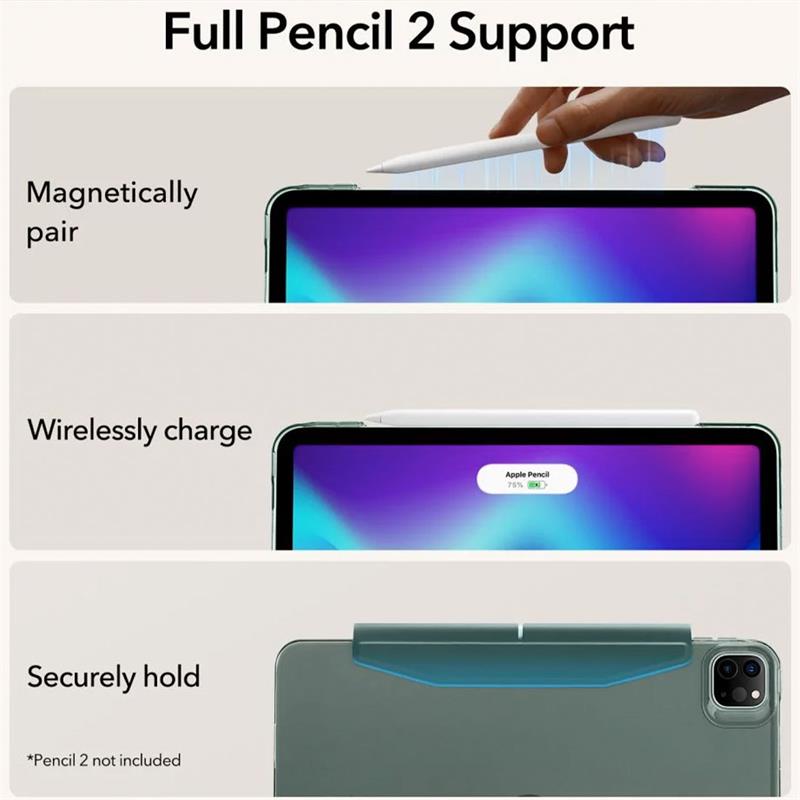 ESR puzdro Ascend Trifold Case pre iPad Pro 11" M4/M5 - Forest Green