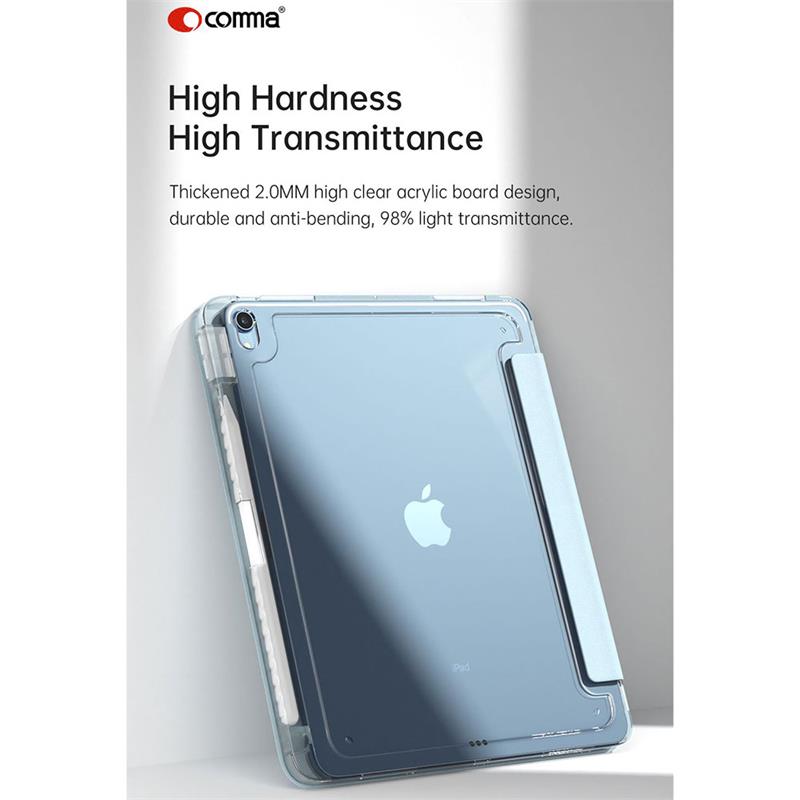 Comma puzdro Joy Series PU Case With Pencil Slot pre iPad Air 11" M1/M2/M3 - Light Blue