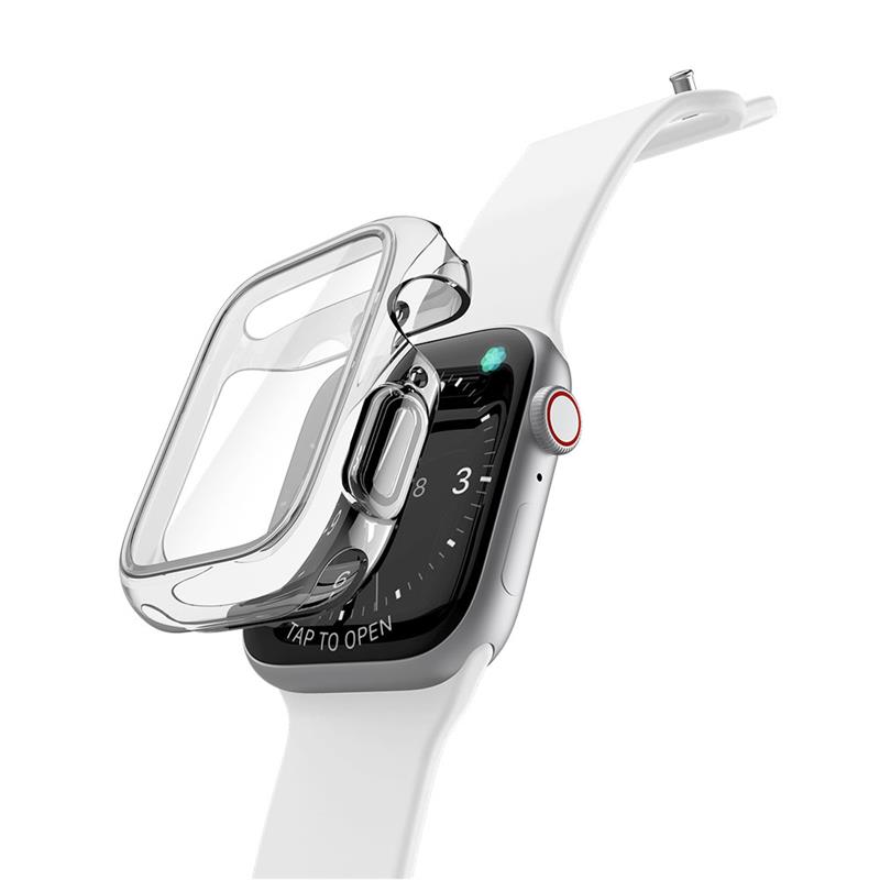 Raptic ochranné sklo 360x Bumper Case pre Apple Watch 41mm 7/8/9 - Clear