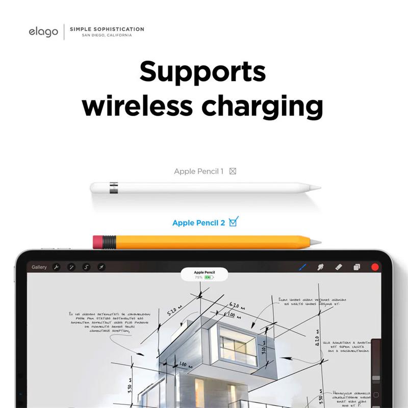 Elago kryt Classic Pencil Case pre Apple Pencil 2nd Gen & Pencil Pro - Stone