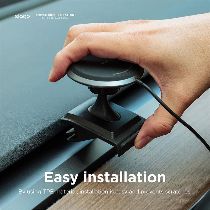 Elago Tesla Magnetic Aluminum Car Mount pre Tesla model 3 a Y - Black