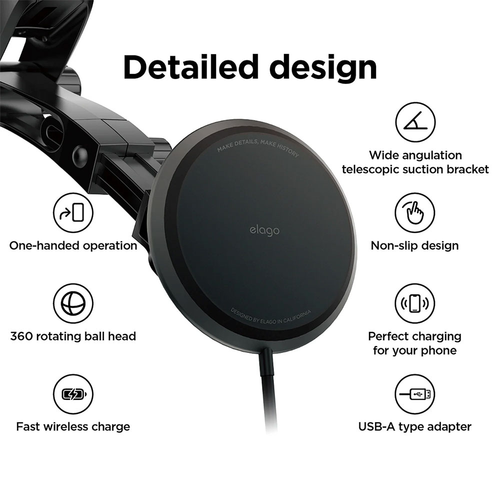 Elago MagSafe Phone Car Mount - Black