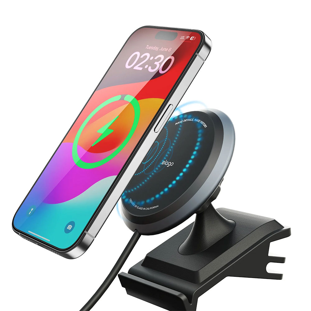 Elago Tesla Magnetic Aluminum Car Mount pre Tesla model 3 a Y - Black
