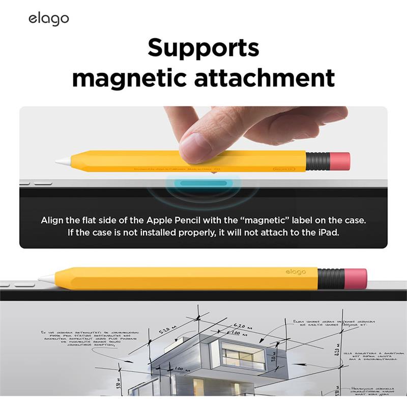 Elago kryt Classic Pencil Case pro Apple Pencil USB-C - Yellow