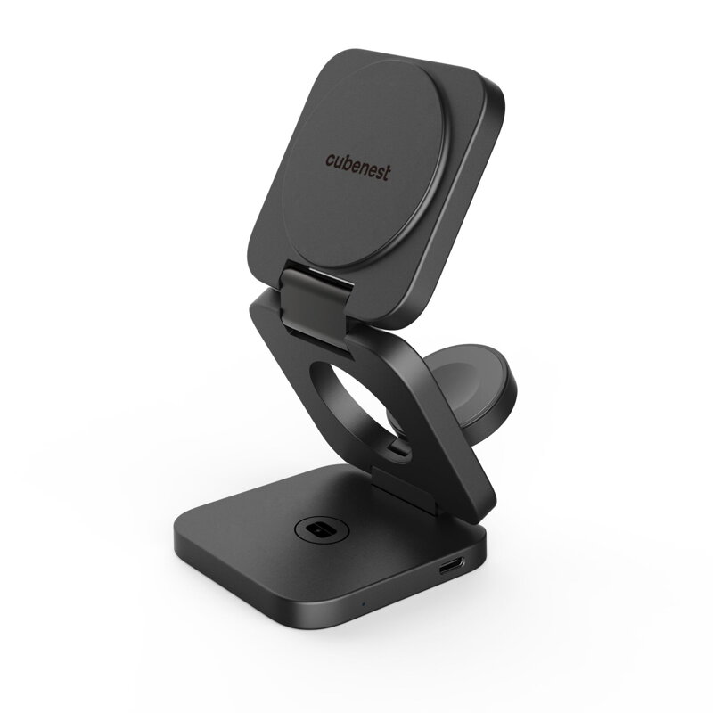 Cubenest 3v1 Skladacia bezdrôtová nabíjačka E310 - šedá