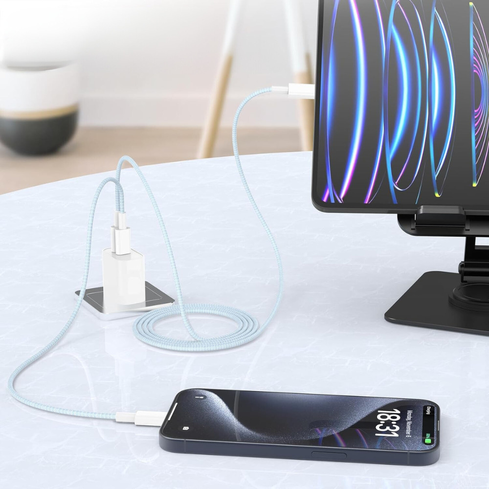 Cubenest Opletený USB-C kabel 1m, 4-pack