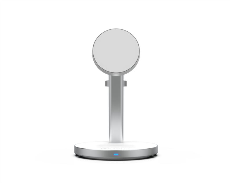 Mobile Origin Qi2 PowertStand 3-in-1 with GaN 35W adapter - White/Silver