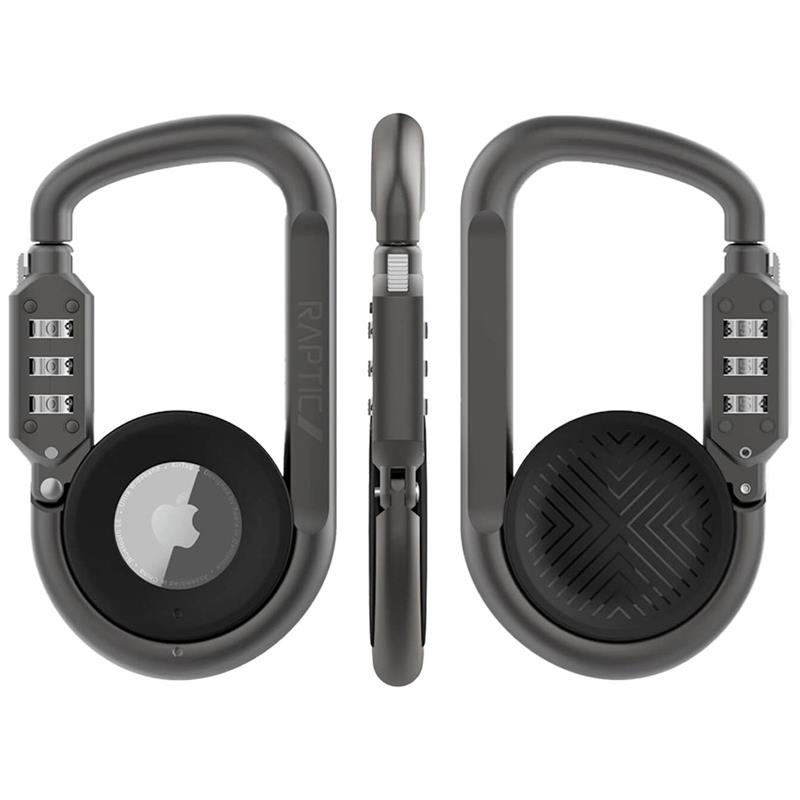 Raptic Airtag Holder Link+Lock pre Apple Airtag - Black