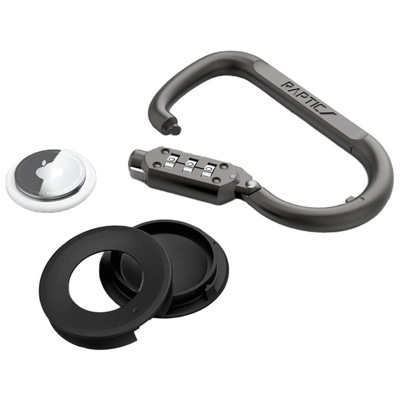 Raptic Airtag Holder Link+Lock pre Apple Airtag - Black